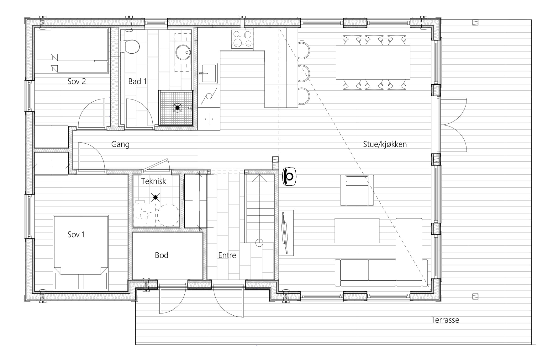 Frøya 75 salgstegninger plan